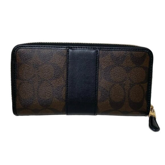 Auth COACH Heritage/Luxury Signature PVC Leather Accordion Zip Around F54630 PVC - Picture 5 of 9